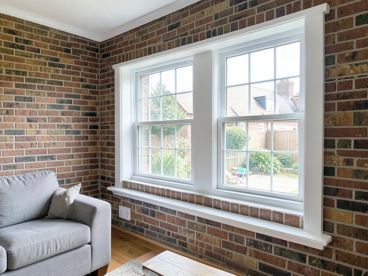 New white double-hung windows with clean frames