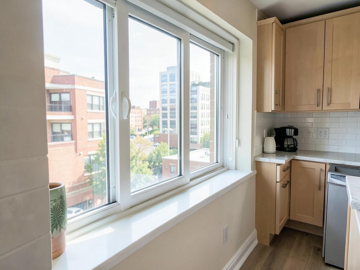 New wide-view sliding kitchen window