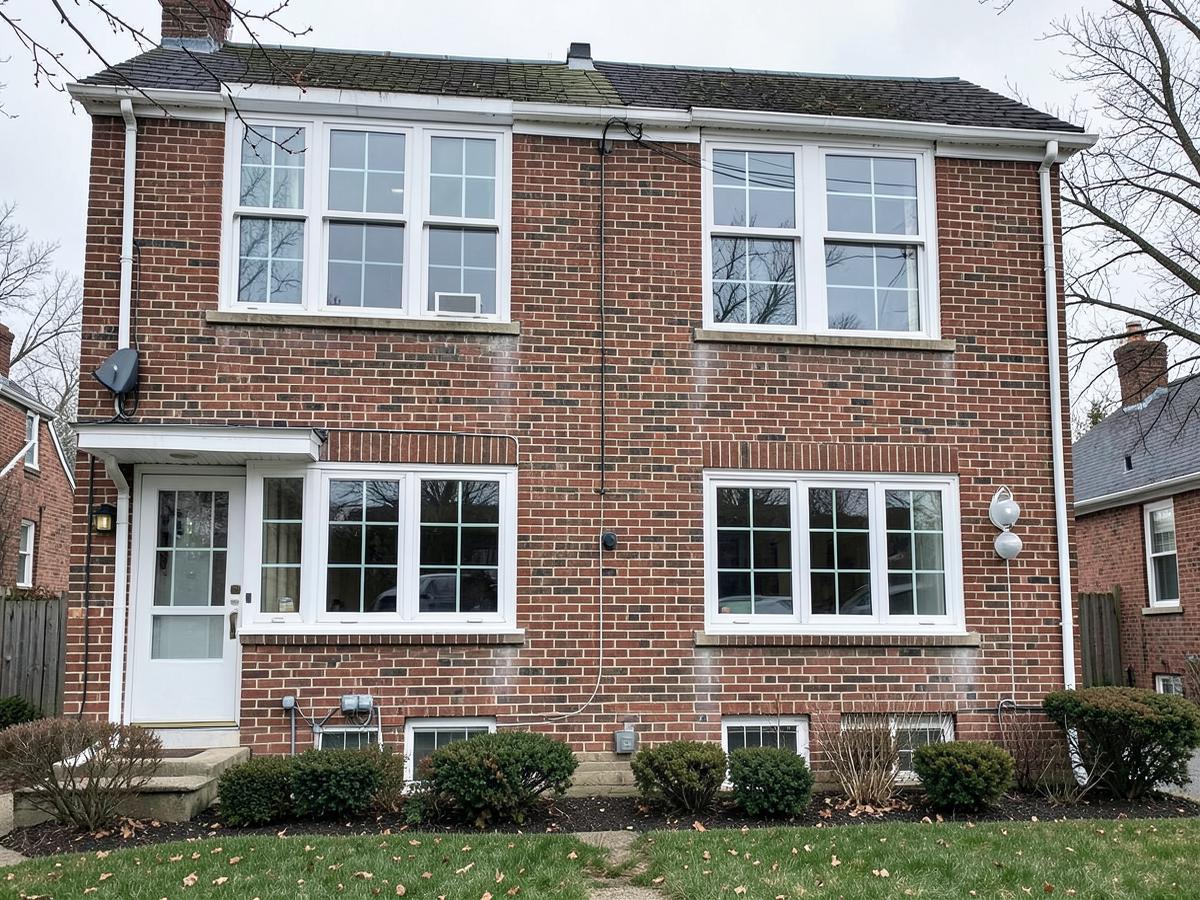 Detached home with matched new white windows